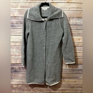 Le Maglie Di Sofia Italian Wool Blend Sweater Coat Cardigan Button Mediu…